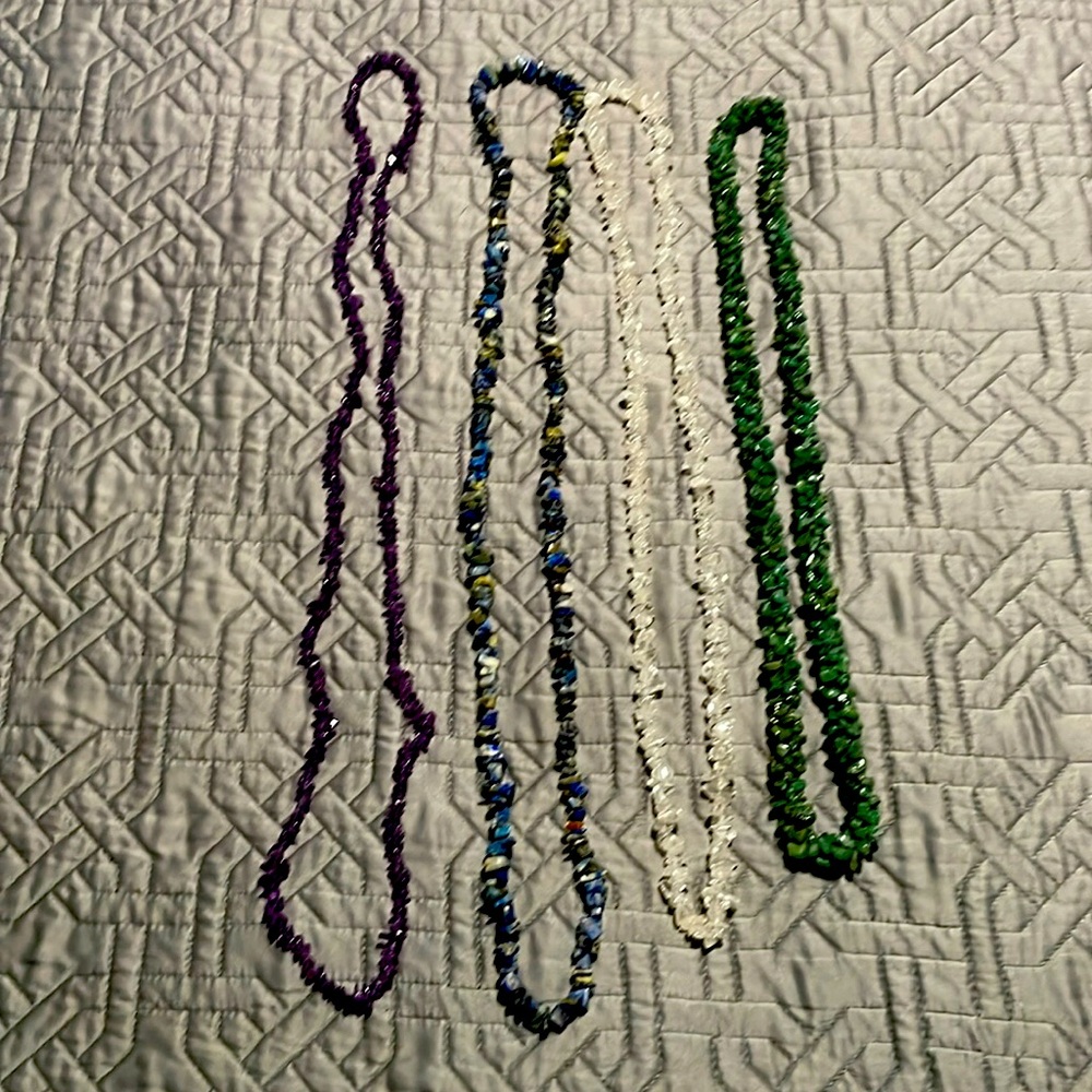4 Real Chip Necklaces